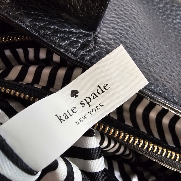 KATE SPADE Southport Avenue Sloan Large Black Pebbled Leather Satchel Purse - Picture 15 of 16